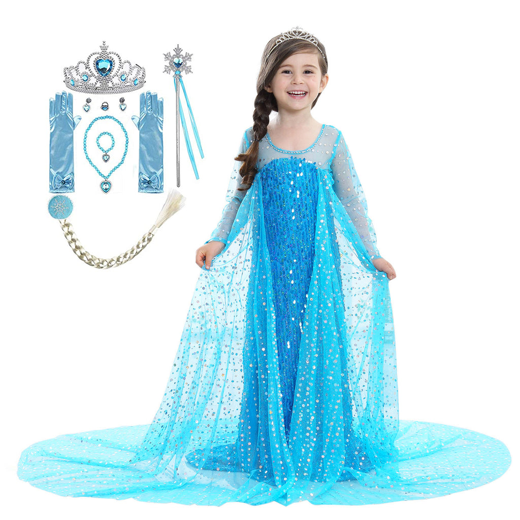Fancydresswale Elsa frozen princess pageant full sleeve Birthday dress –