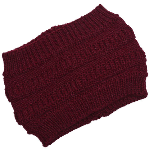 Fancydresswale Knitted Wool Headband for Women Cozy Soft & Stylish Winter Accessory Head Cover Claret