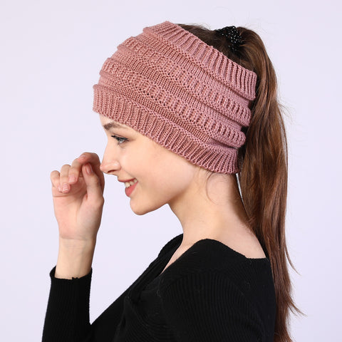 Fancydresswale Knitted Wool Headband for Women Cozy Soft & Stylish Winter Accessory Head Cover Pink