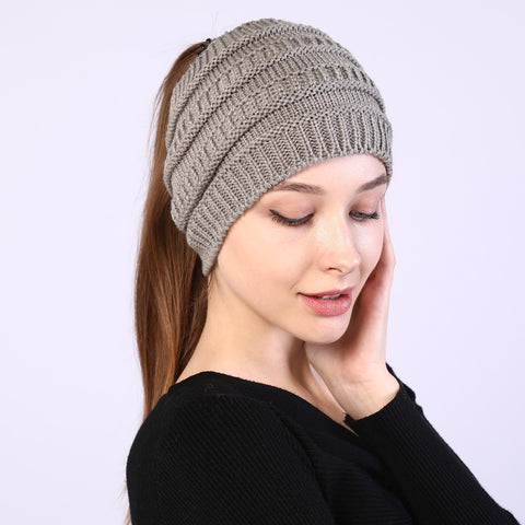 Fancydresswale Knitted Wool Headband for Women Cozy Soft & Stylish Winter Accessory Head Cover Light Grey