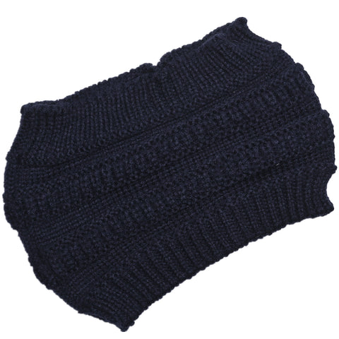 Fancydresswale Knitted Wool Headband for Women Cozy Soft & Stylish Winter Accessory Head Cover Navy Blue