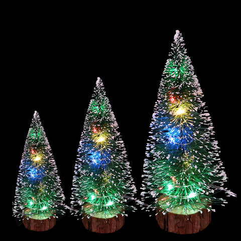 Fancydresswale LED Christmas Tree Set of 3 (10 cm, 20 cm and 30 cm), Compact Christmas Tree for Santa Christmas Decoration