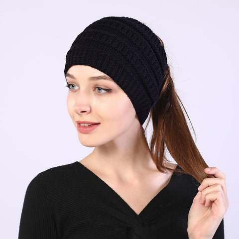 Fancydresswale Knitted Wool Headband for Women Cozy Soft & Stylish Winter Accessory Head Cover Black