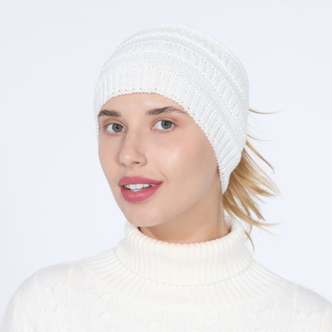 Fancydresswale Knitted Wool Headband for Women Cozy Soft & Stylish Winter Accessory Head Cover White