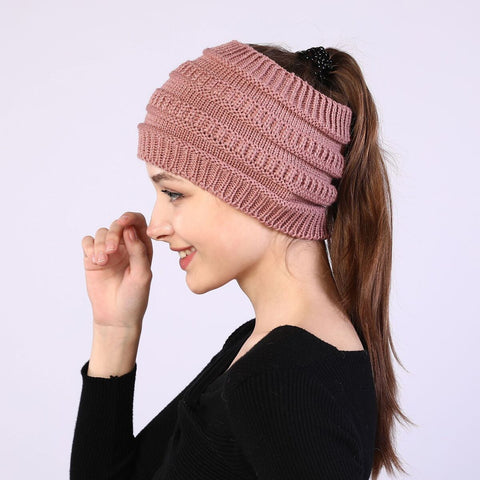 Fancydresswale Knitted Wool Headband for Women Cozy Soft & Stylish Winter Accessory Head Cover Pink