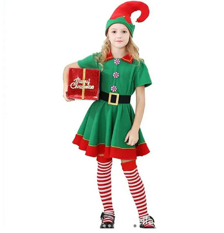 Fancydresswale Christmas elf dress santa costume for Girls and women