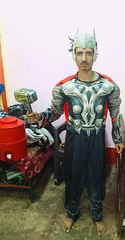 Thor dress for boys with Hammer, cape and head gear- The Avengers costume