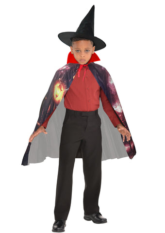 Halloween costume dress for boys and girls with cap and draculla teeth