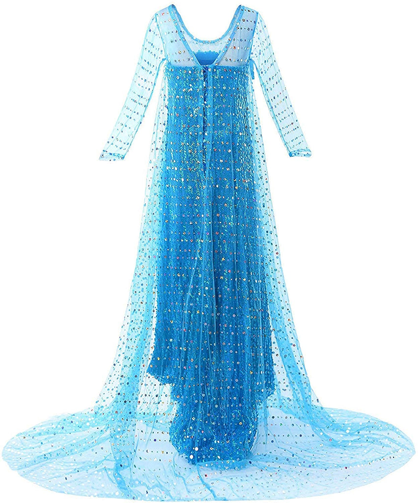  TPMG Elsa Costume Dress for Girls with Kids Princess Crown Wand  Gloves for Halloween Birthday Dress Up, 3T, Blue : Clothing, Shoes & Jewelry